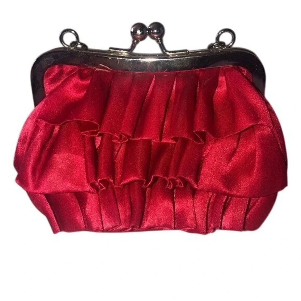 Kids/Girls Red Ruffle Clutch Purse‎ Bag